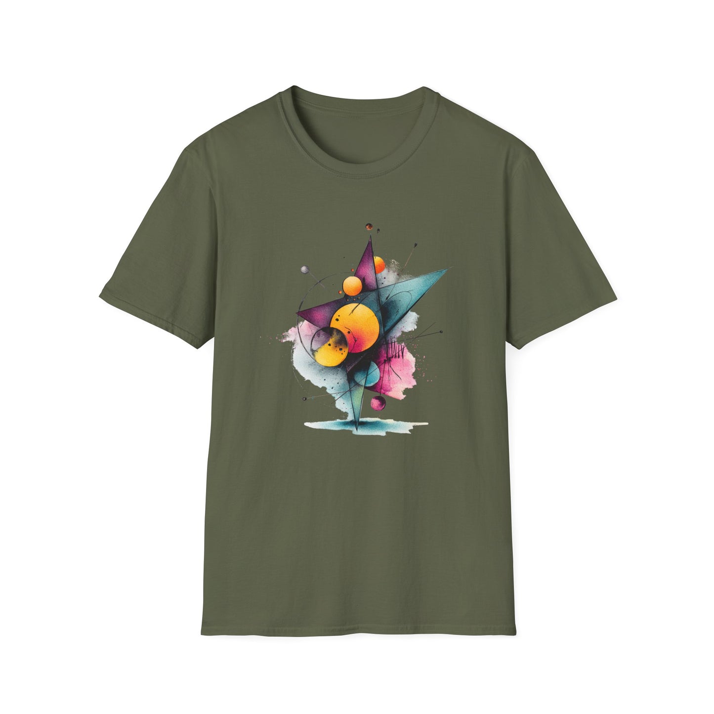 Abstract Geometric Planet Art T-Shirt