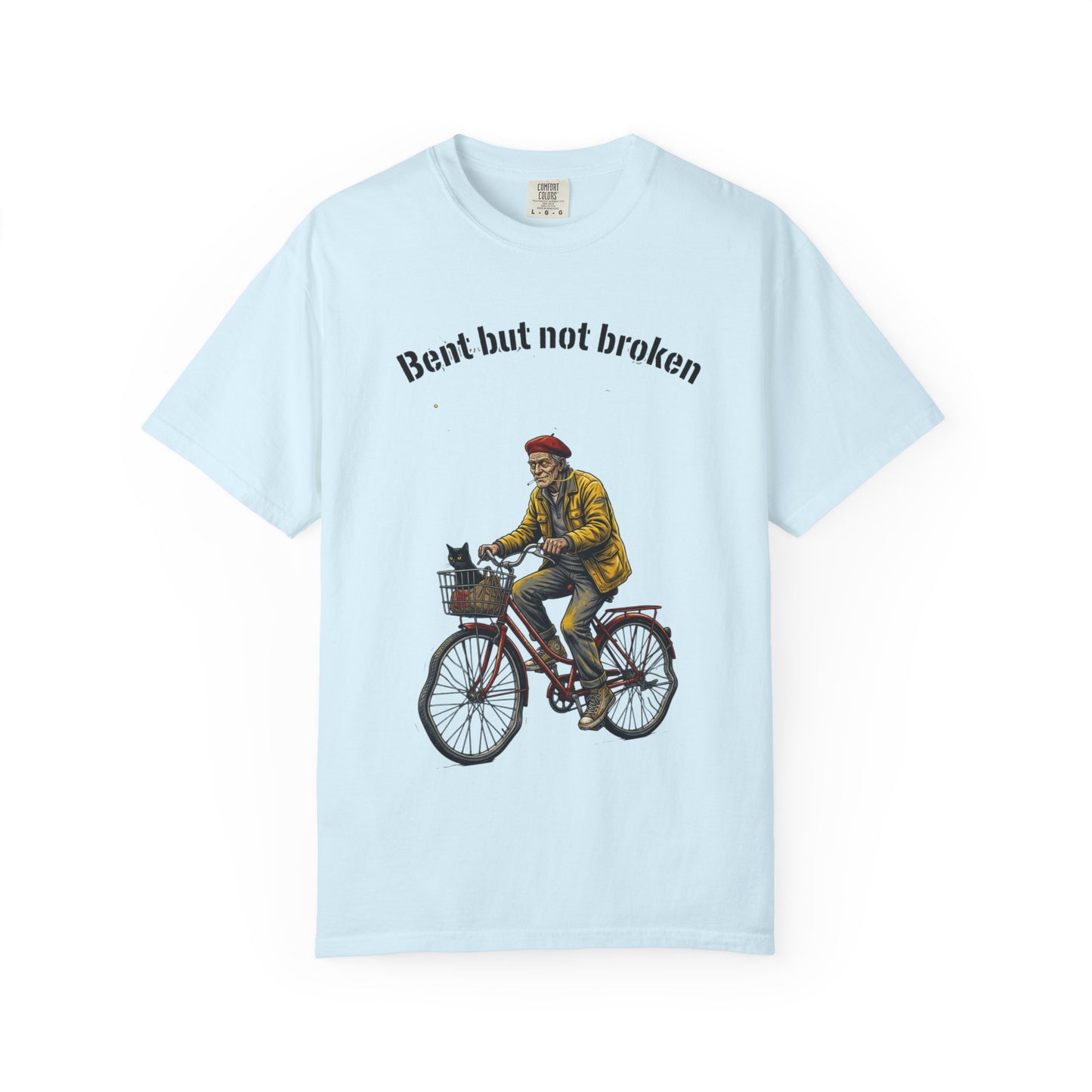 T-Shirt — "Bent but not broken" Vintage Bicyclist Graphic Tee