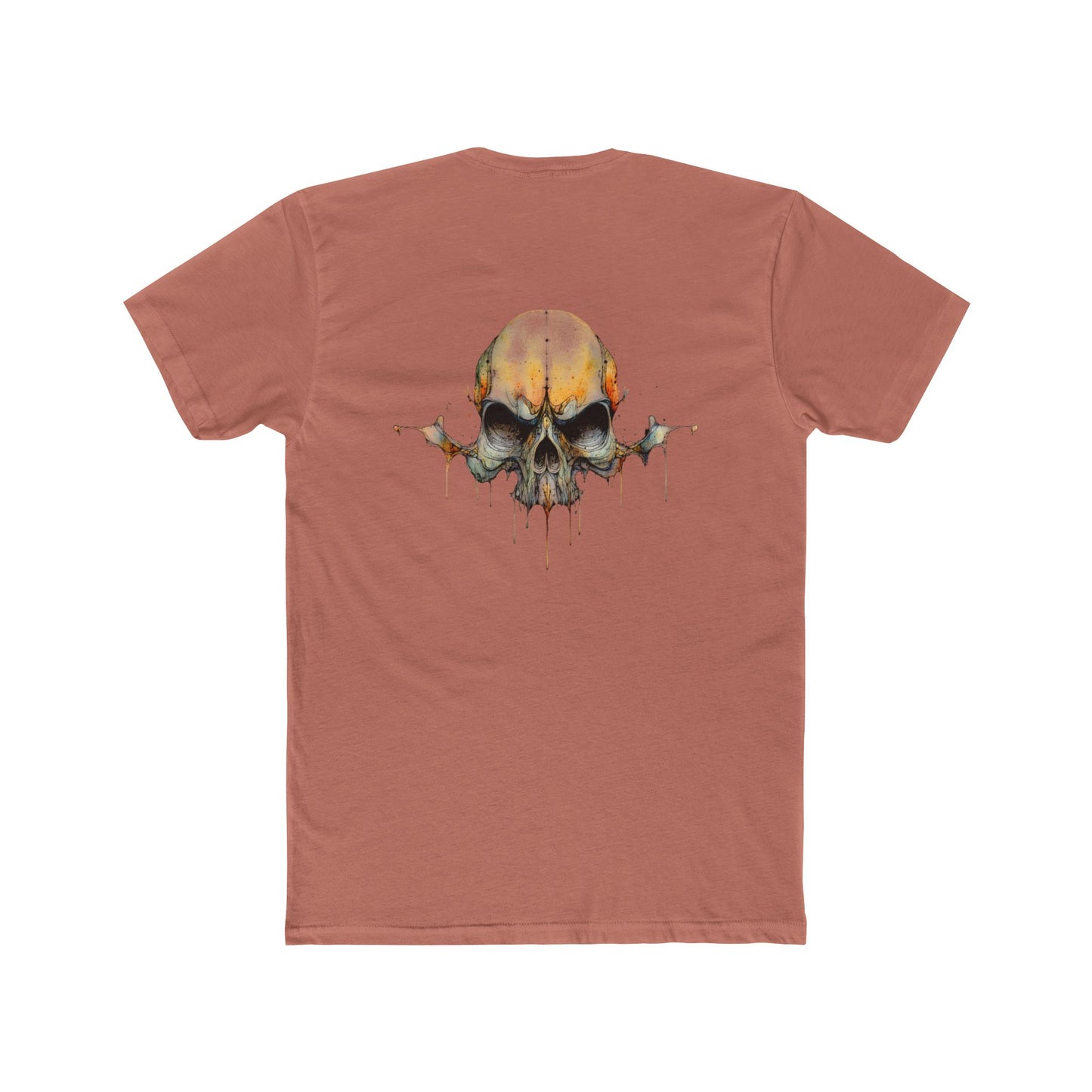 Skull Drip Graphic Tee — Watercolor Skull T-Shirt