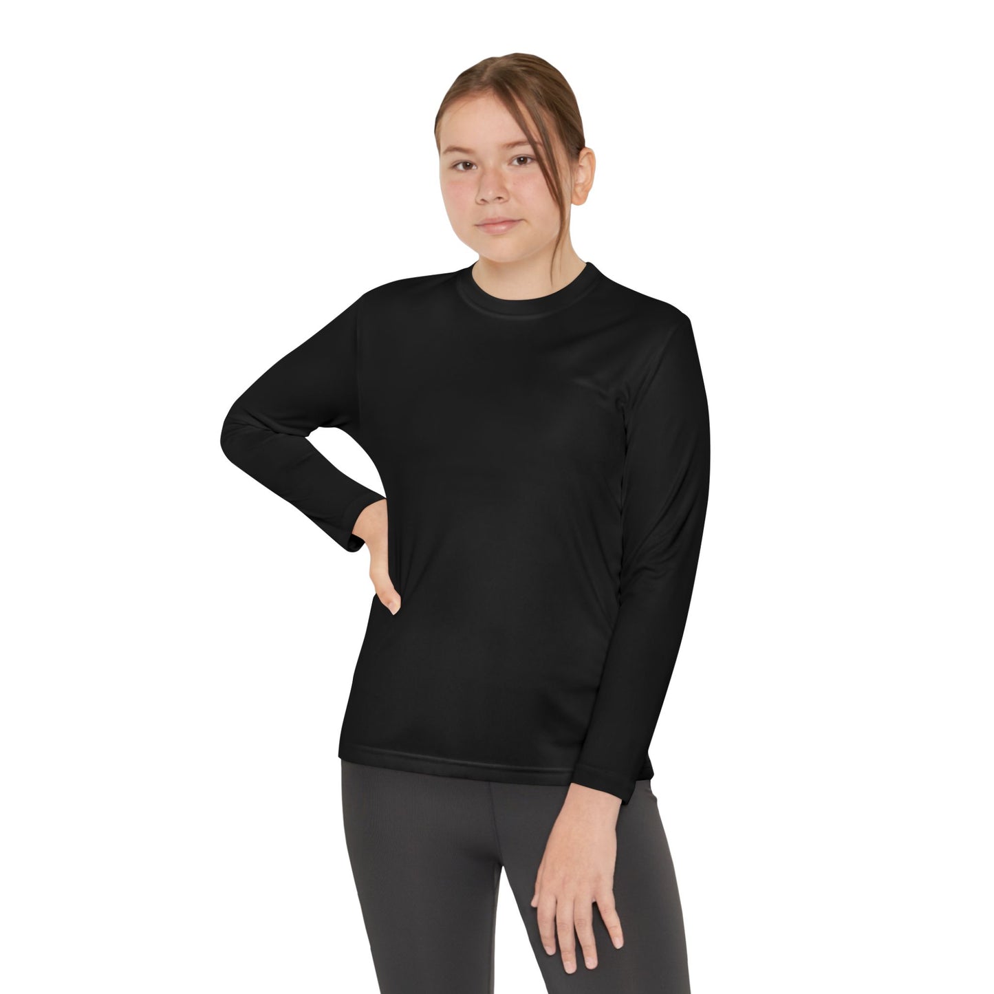 Girls Youth Long Sleeve Tee — "Rock and Roll Girl" Colorful Retro Graphic