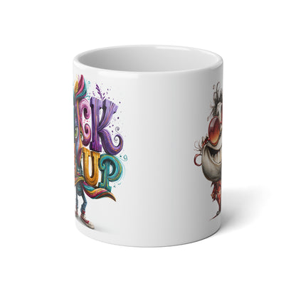 20oz Jumbo Mug - Colorful 'Work It Up' Motivational Art Coffee Cup