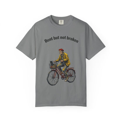 T-Shirt — "Bent but not broken" Vintage Bicyclist Graphic Tee