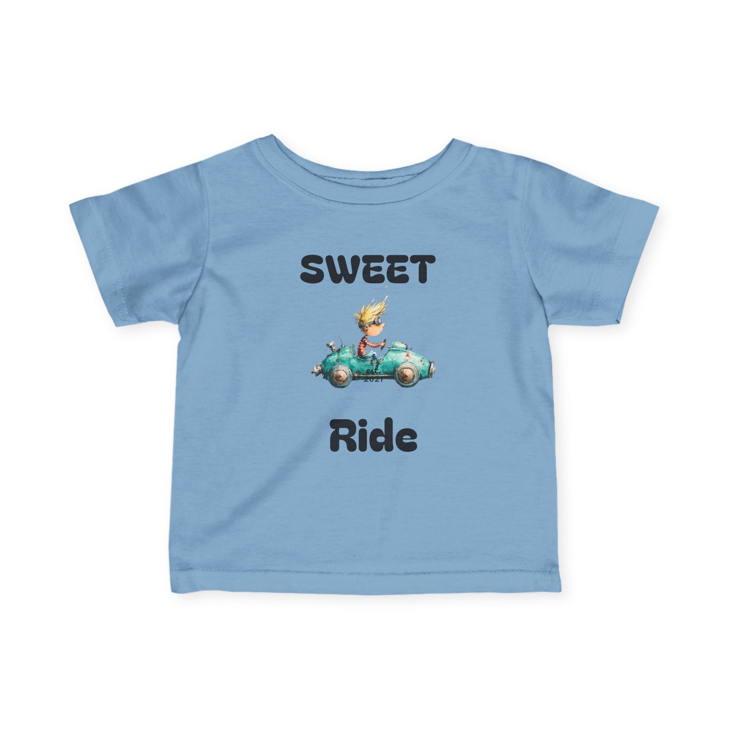 Infant Tee — "Sweet Ride" Vintage Car Baby Shirt