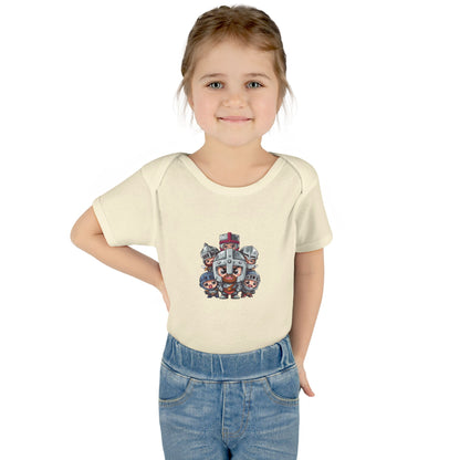 Baby Bodysuit — Cute Cartoon Viking Family Graphic