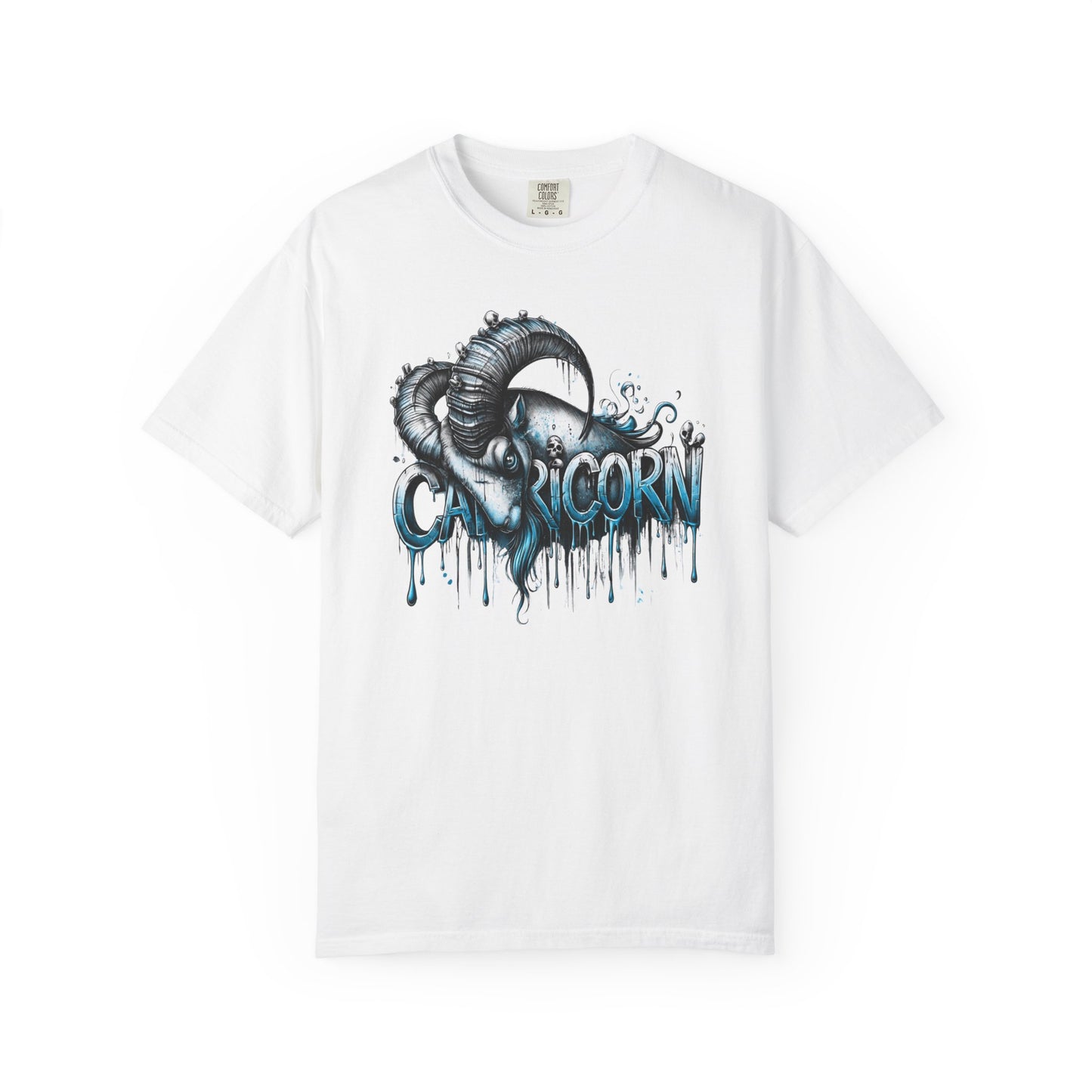 Capricorn-Zodiac Graphic Tee (Goat Horn Illustration)