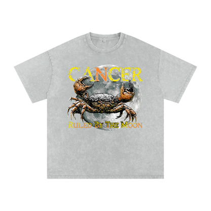 Snow Washed Oversized Cotton T-Shirt