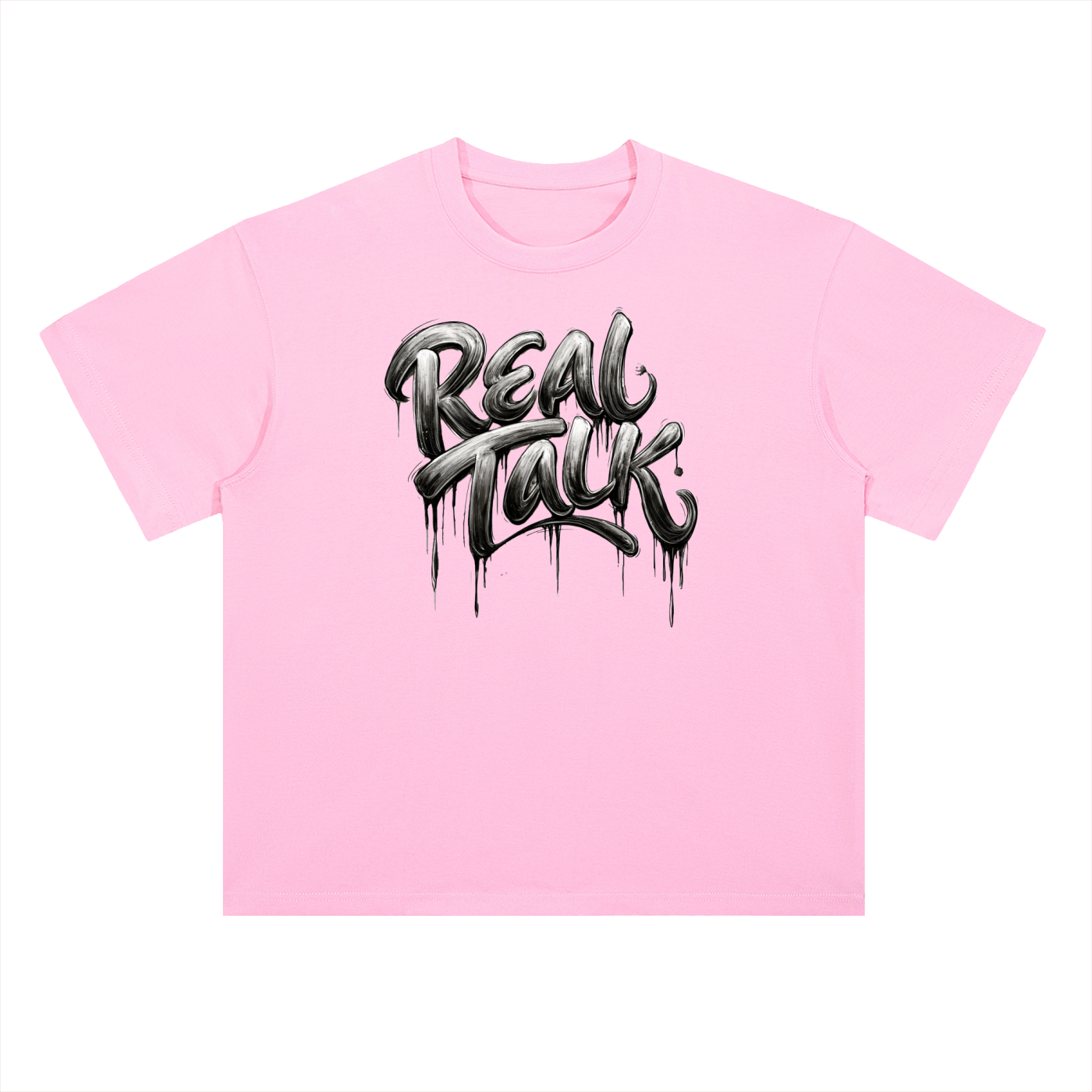 Real Talk-Heavyweight Drop Shoulder Cotton T-Shirt