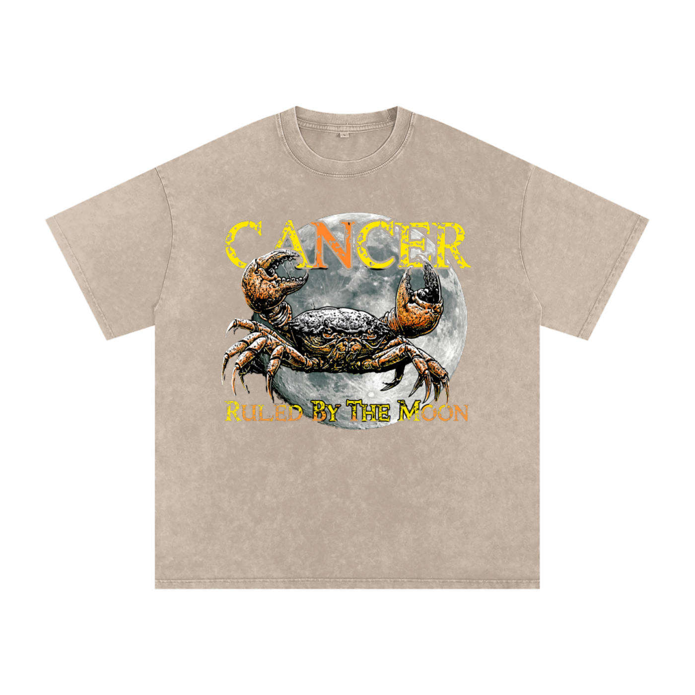 Snow Washed Oversized Cotton T-Shirt