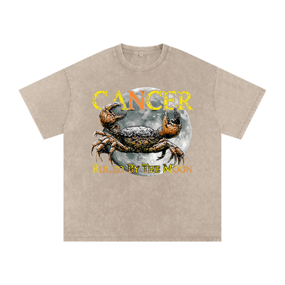 Snow Washed Oversized Cotton T-Shirt