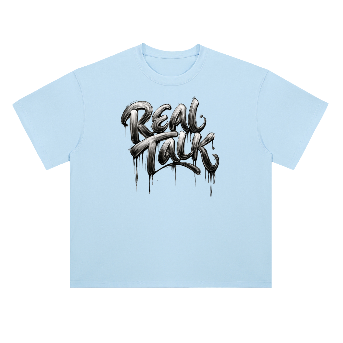 Real Talk-Heavyweight Drop Shoulder Cotton T-Shirt